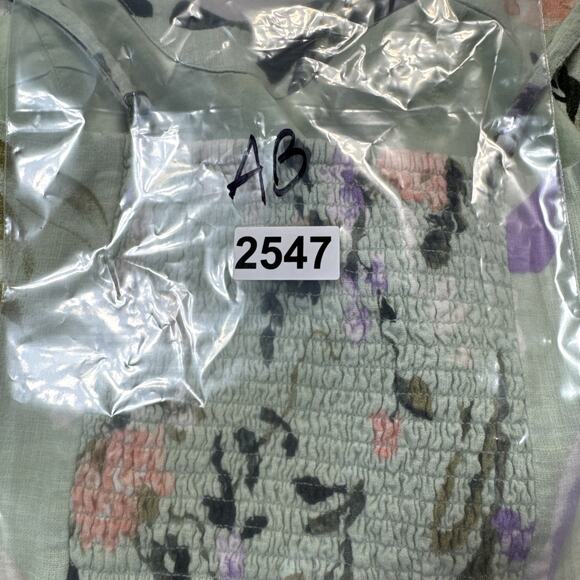 Abercrombie & Fitch Women's Linen-Blend Notch-Neck Set Top XS Multicolor NWT - Picture 11 of 11